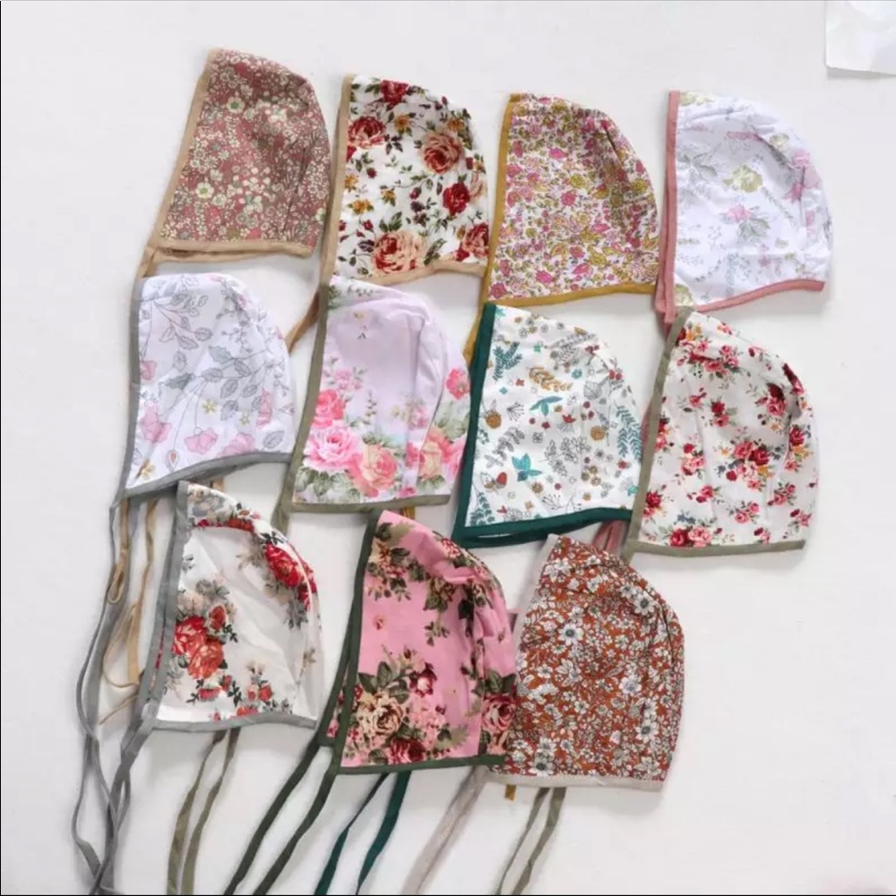 Brand New Floral Baby Bonnet Size 0-6 Months - Picture 5 of 7